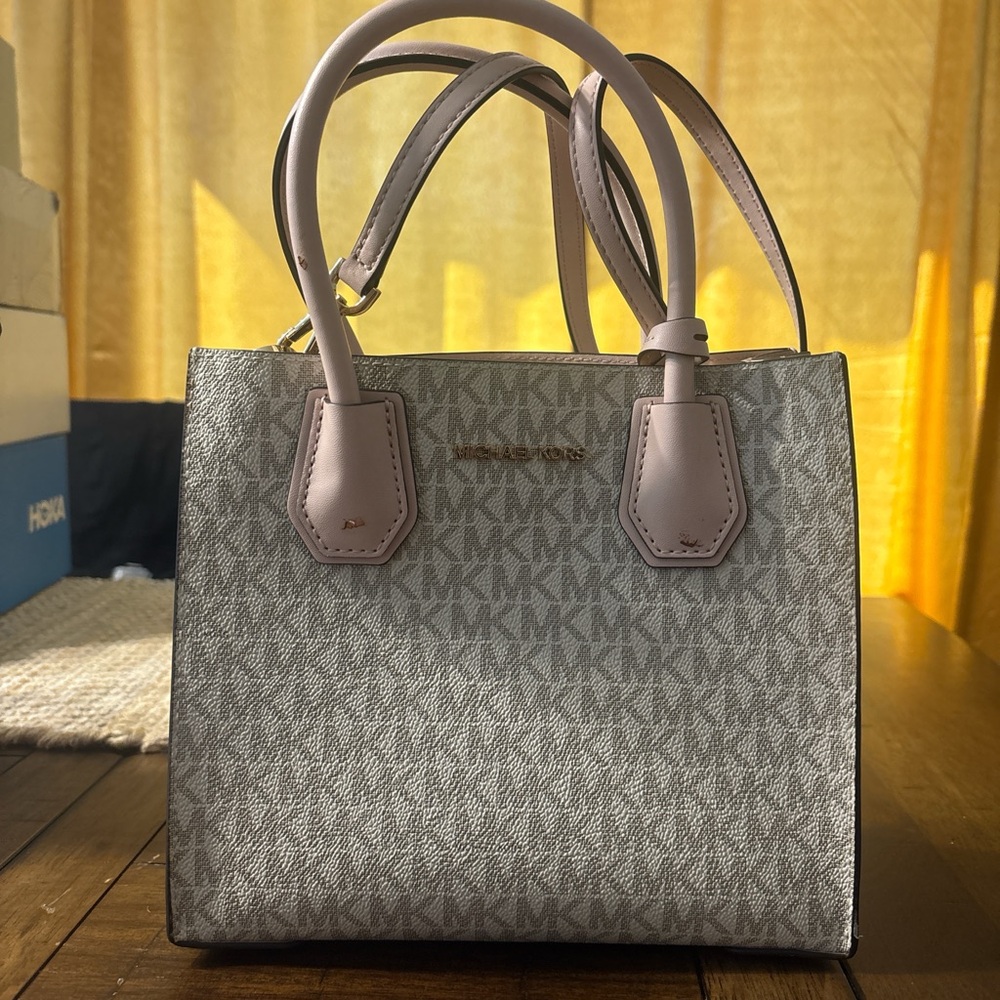 Michael Kors Satchel in Gray and Pink